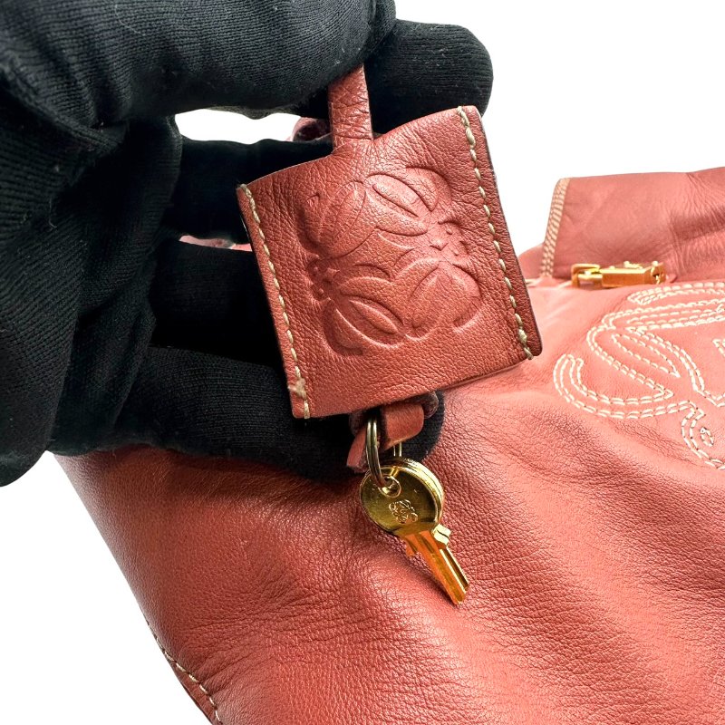 【美收精品】LOEWE 深粉色手提包 C-396【隔月月中將轉賣至日本 上架期限30天】-10