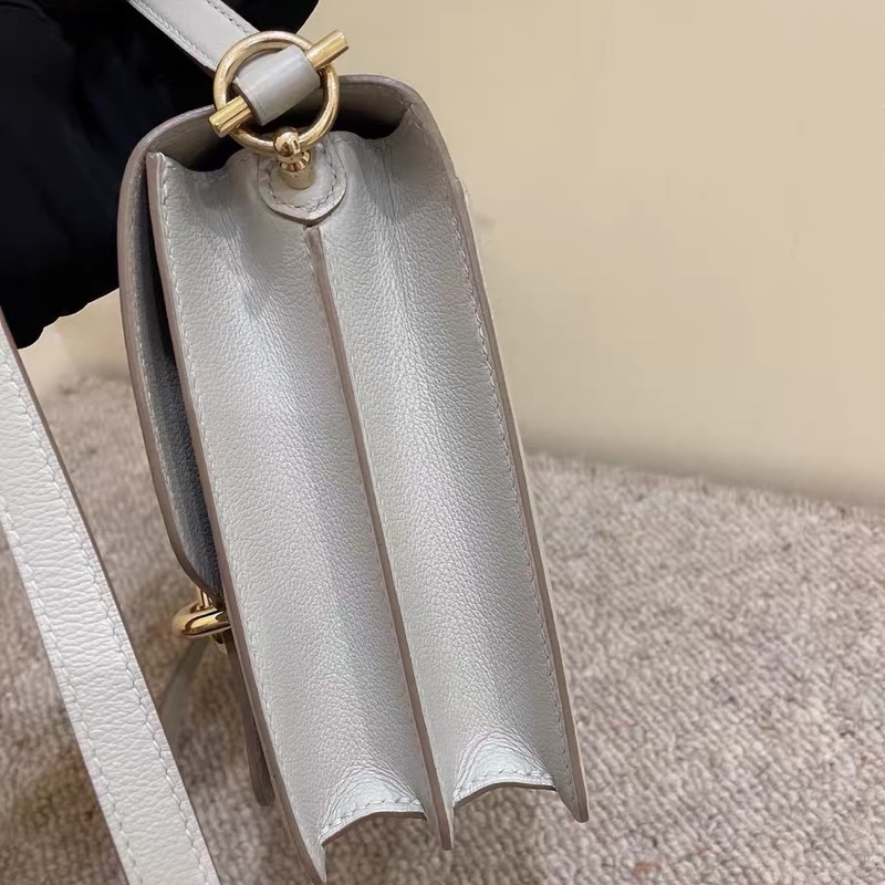 🌈Hermes🧡Roulis 23🧡珍珠灰金扣🌟98.5新🌈Evercolor皮🌟有盒🧡Roulis23🌟Roulis🌟豬鼻子🌟愛馬仕-3