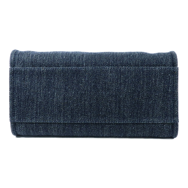 CHANEL 帆布Deauville Tote銀扣鏈帶手挽肩背兩用袋-3