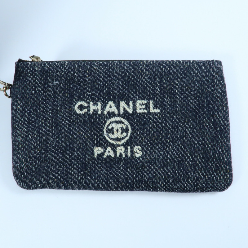 CHANEL 帆布Deauville Tote銀扣鏈帶手挽肩背兩用袋-10