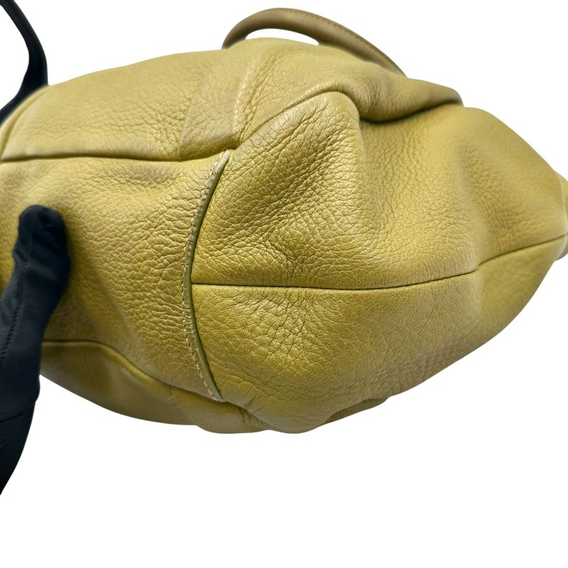 【美收精品】Prada 芥末綠手提包 C-395【隔月月中將轉賣至日本 上架期限30天】-5