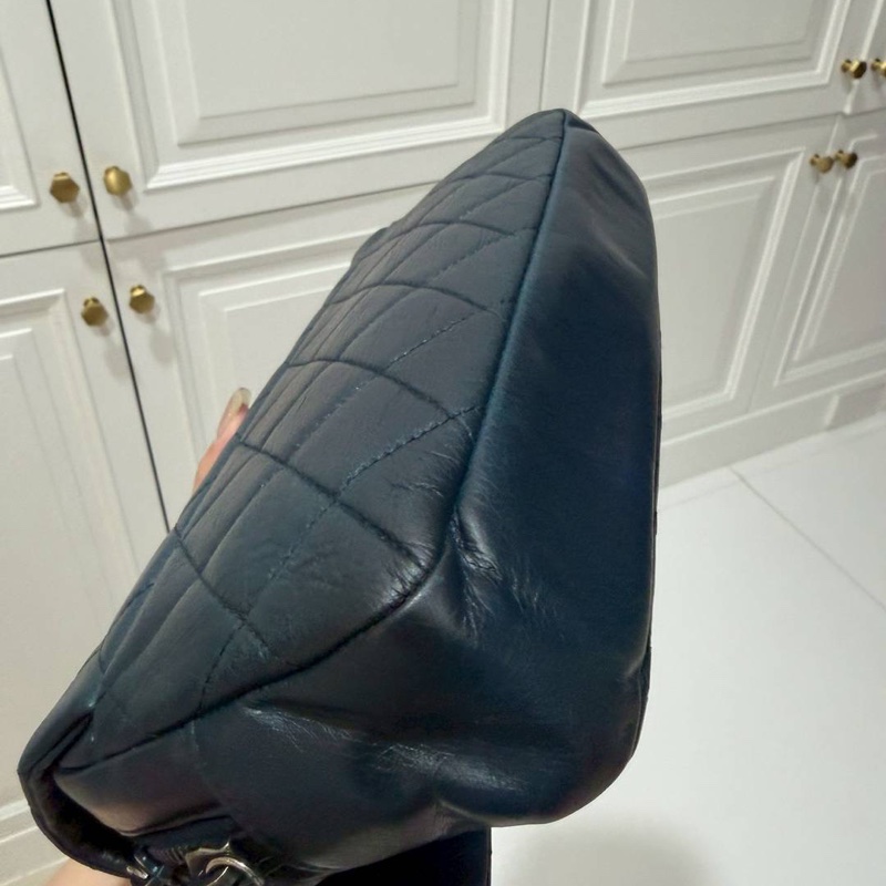 Chanel 香奈兒 孟買 CF 海軍藍 油蠟牛皮 Easy Coco 肩背包 斜背包 手提包 側背包-5