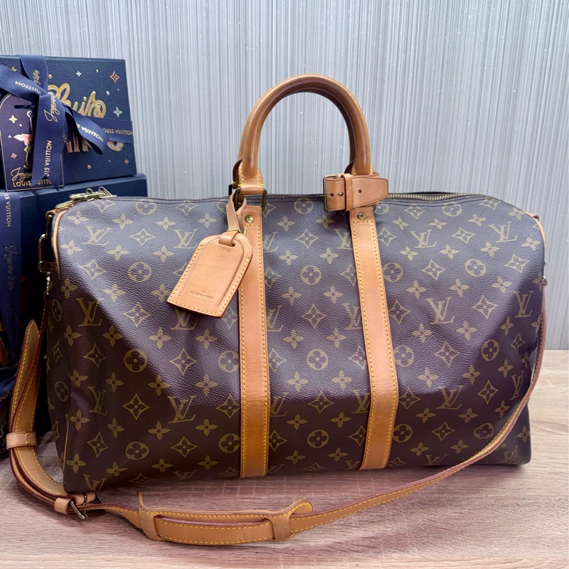 LV M41418 KEEPALL 45背帶款兩用旅行包旅行袋-0