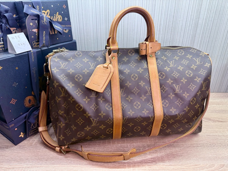 LV M41418 KEEPALL 45背帶款兩用旅行包旅行袋-1