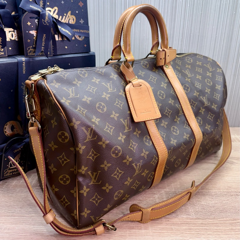 LV M41418 KEEPALL 45背帶款兩用旅行包旅行袋-2