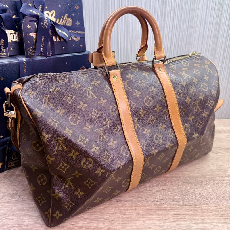 LV M41418 KEEPALL 45背帶款兩用旅行包旅行袋-3
