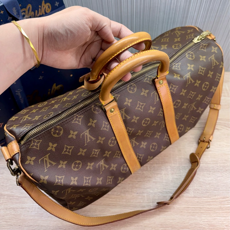 LV M41418 KEEPALL 45背帶款兩用旅行包旅行袋-10