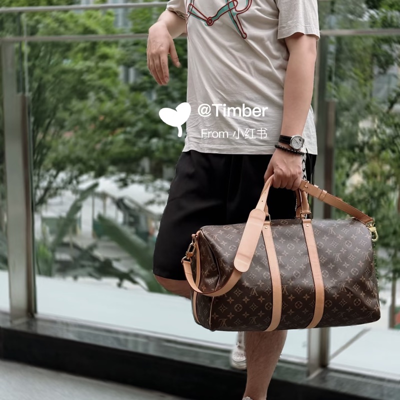 LV M41418 KEEPALL 45背帶款兩用旅行包旅行袋-45