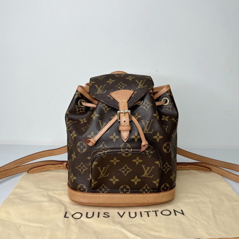 LV 老花小號迷你雙肩包-0