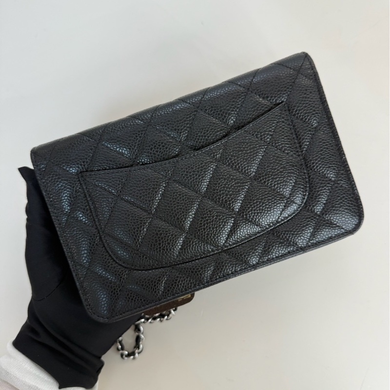 CHANEL｜ 經典款WOC 黑銀-2