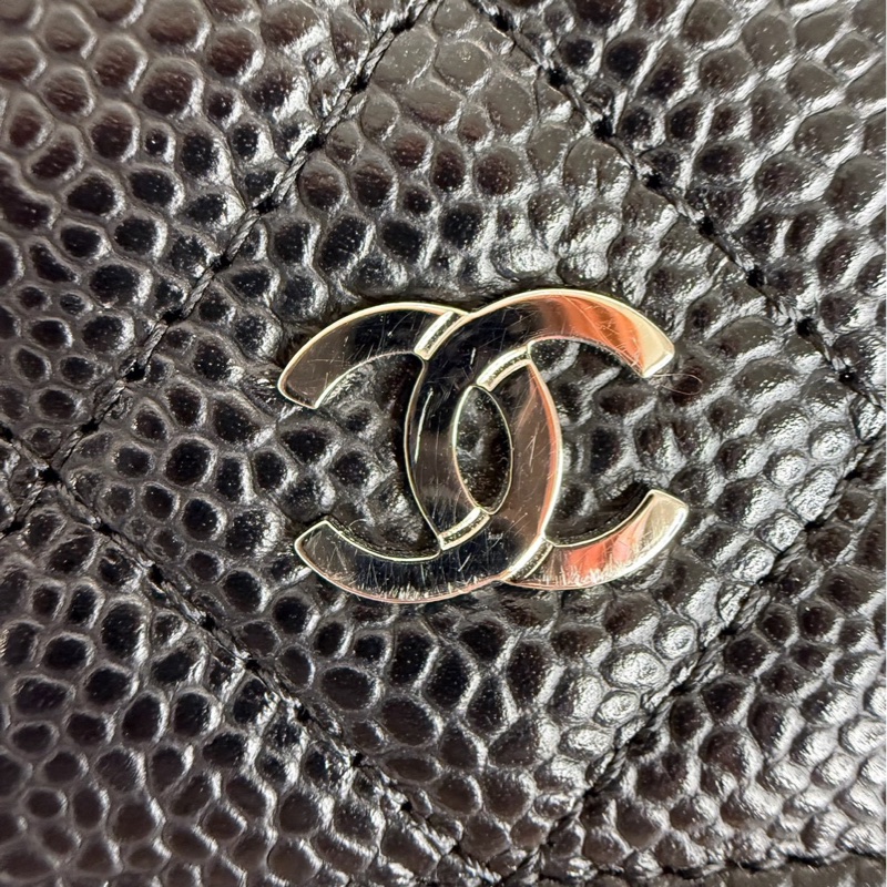 CHANEL｜ 經典款WOC 黑銀-15