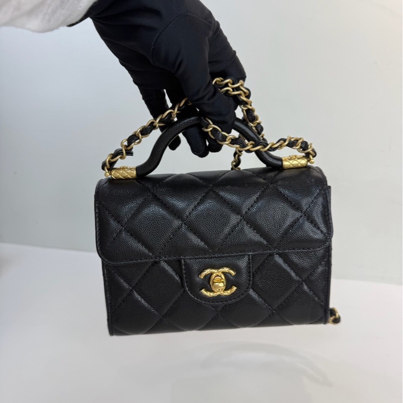 CHANEL｜ 黑金手柄斜挎包 24A-0