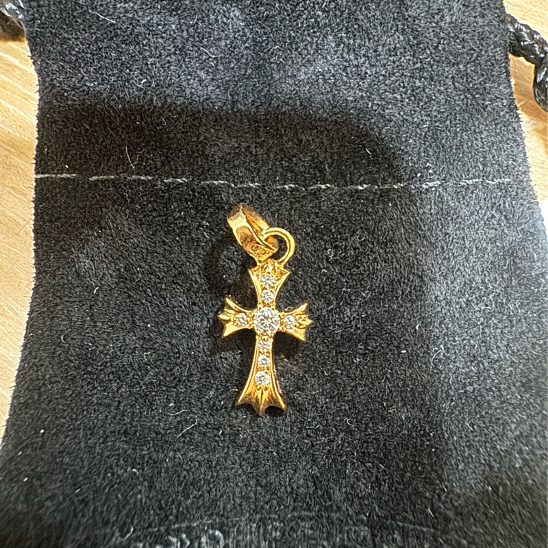 chrome hearts 22k克羅心白鑽十字架-6