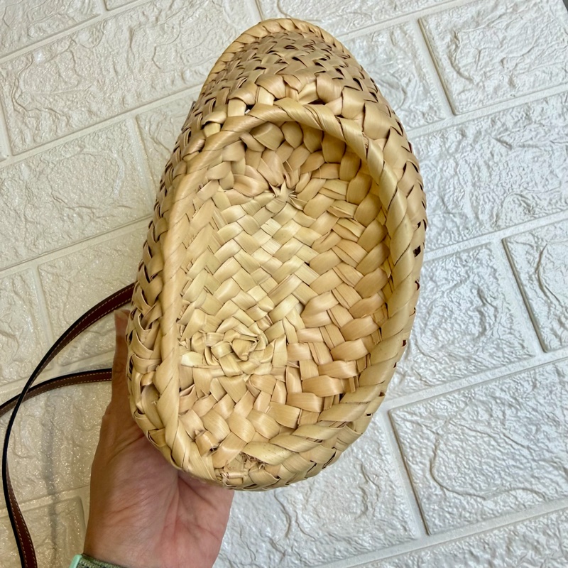 凱旋門草編包Celine Nano Triomphe Basket Bag (Classic Panier) 金棕色-2