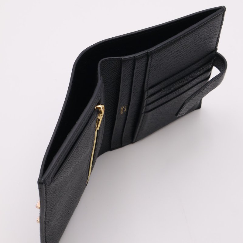 HERMES Bearn雙折短夾 - 黑玫瑰金 D-7