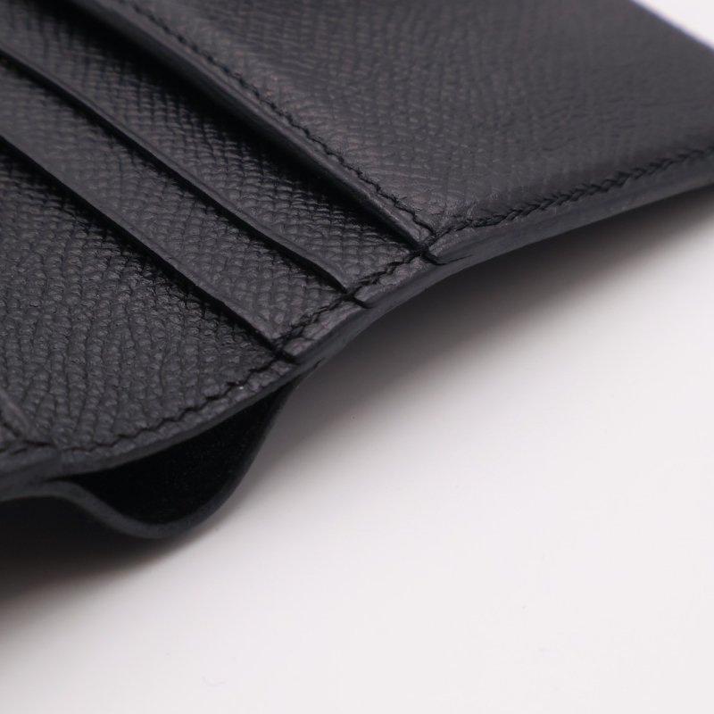 HERMES Bearn雙折短夾 - 黑玫瑰金 D-12