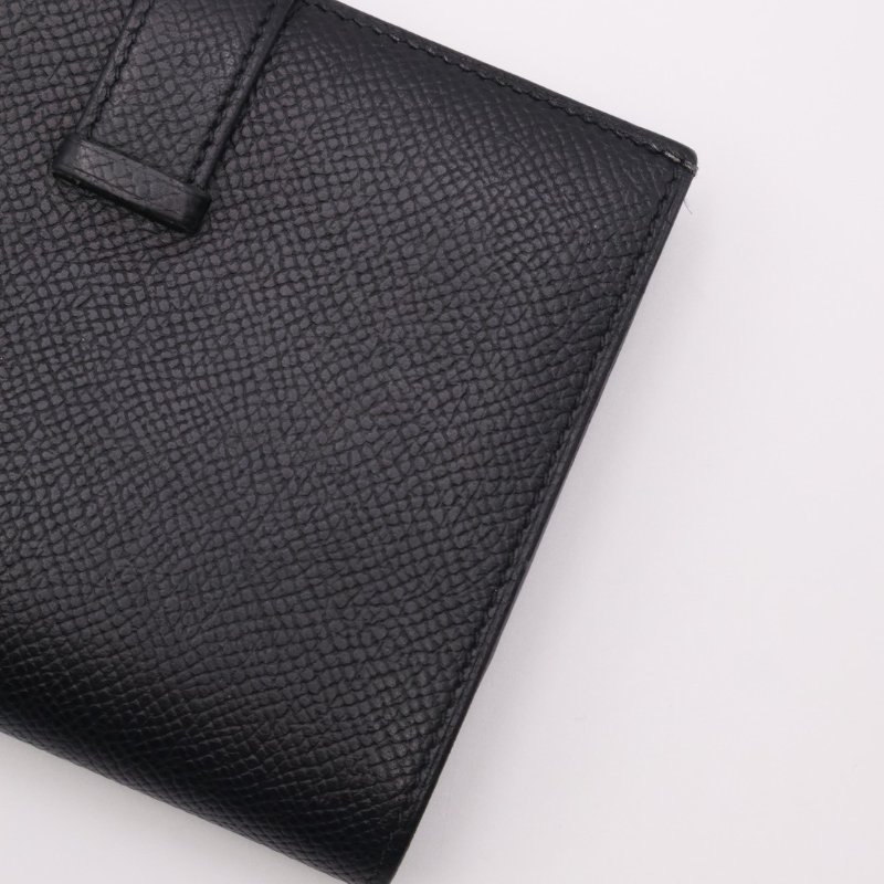 HERMES Bearn雙折短夾 - 黑玫瑰金 D-19