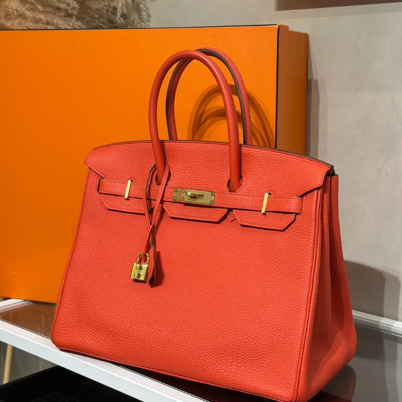 HERMES Birkin 35 - 番茄紅金 🅀-3