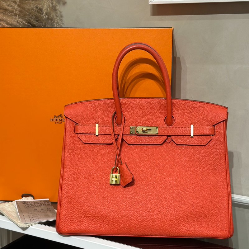 HERMES Birkin 35 - 番茄紅金 🅀-16