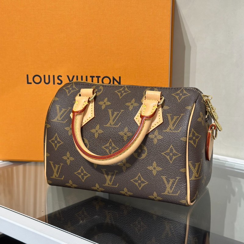 LOUIS VUITTON Speedy bandouliere 20 - 米邊背帶-3