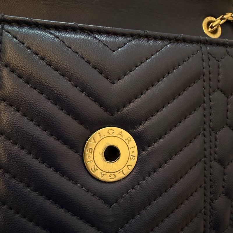 Bulgari Serpenti Forever 寶格麗皮革鏈帶包 海軍藍-9