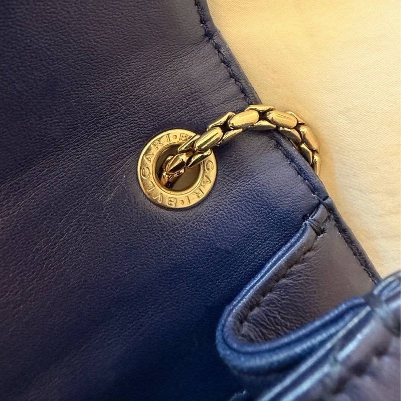 Bulgari Serpenti Forever 寶格麗皮革鏈帶包 海軍藍-12