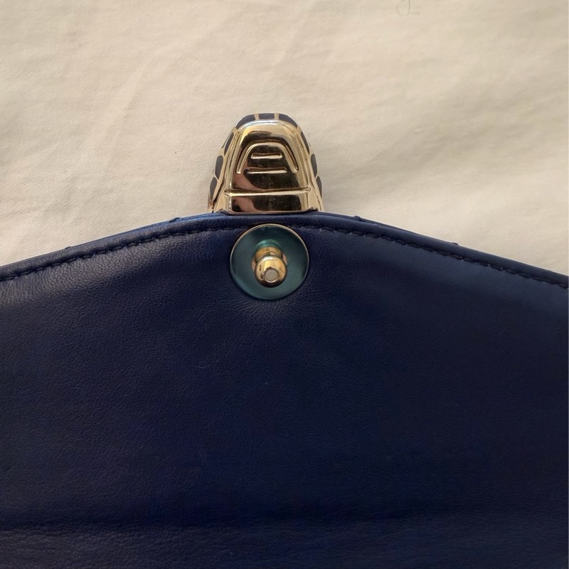 Bulgari Serpenti Forever 寶格麗皮革鏈帶包 海軍藍-1