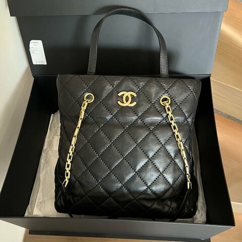 香奈兒/Chanel Large Shopping Bag 牛皮外線 托特包