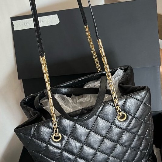 香奈兒/Chanel Large Shopping Bag 牛皮外線 托特包-9