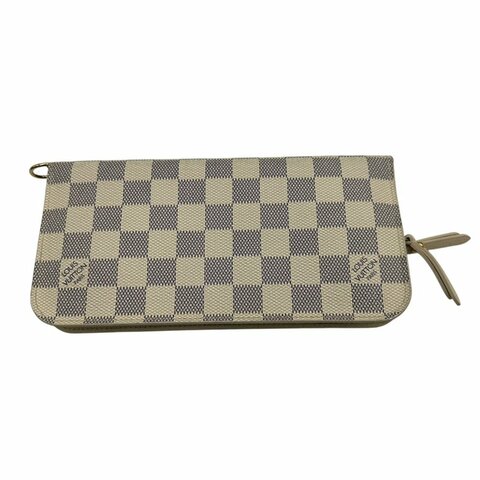 【美收精品】Louis Vuitton 白色棋盤皮夾 C-361【隔月月中將轉賣至日本 上架期限30天】