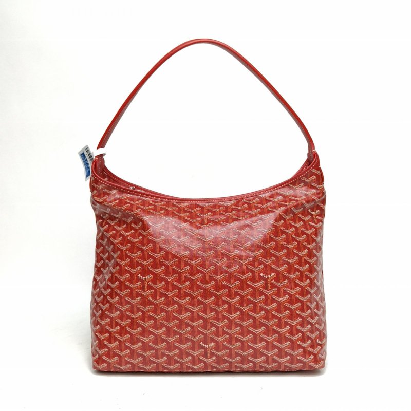 GOYARD BohemeHoboBag子母腋下包紅色PVC銀扣肩背包-2