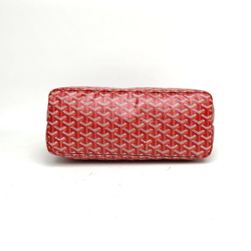 GOYARD BohemeHoboBag子母腋下包紅色PVC銀扣肩背包-4