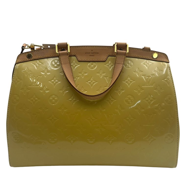 【美收精品】Louis Vuitton 黃色漆皮手提包 C-353【隔月月中將轉賣至日本 上架期限30天】-0