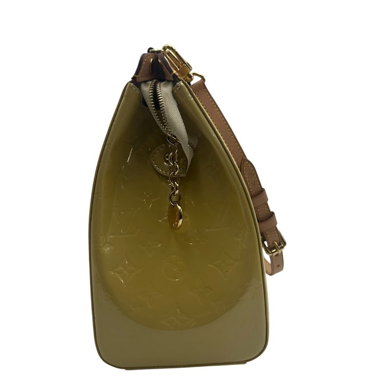 【美收精品】Louis Vuitton 黃色漆皮手提包 C-353【隔月月中將轉賣至日本 上架期限30天】-2