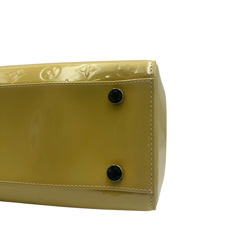 【美收精品】Louis Vuitton 黃色漆皮手提包 C-353【隔月月中將轉賣至日本 上架期限30天】-4