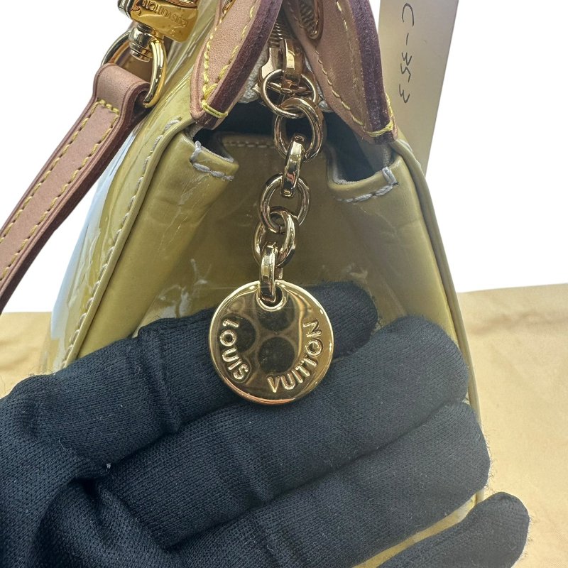 【美收精品】Louis Vuitton 黃色漆皮手提包 C-353【隔月月中將轉賣至日本 上架期限30天】-11