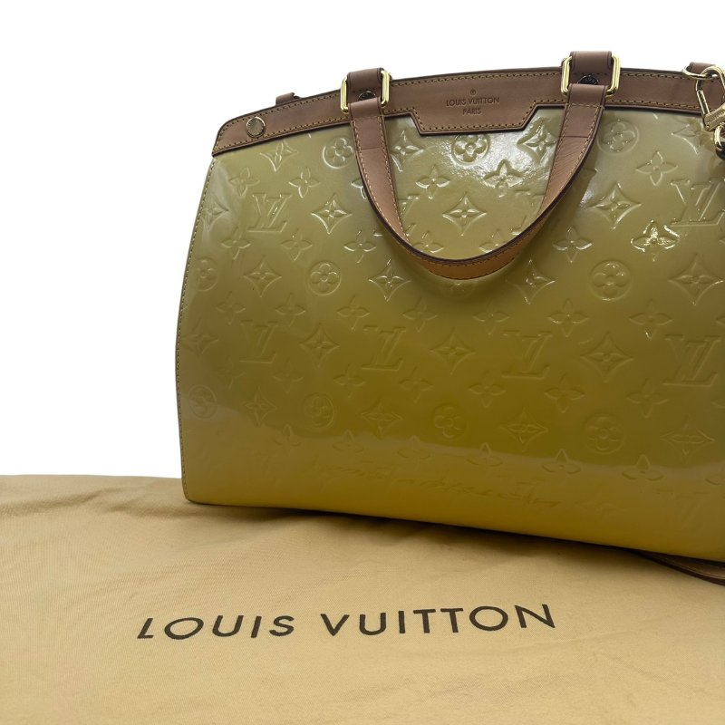 【美收精品】Louis Vuitton 黃色漆皮手提包 C-353【隔月月中將轉賣至日本 上架期限30天】-14