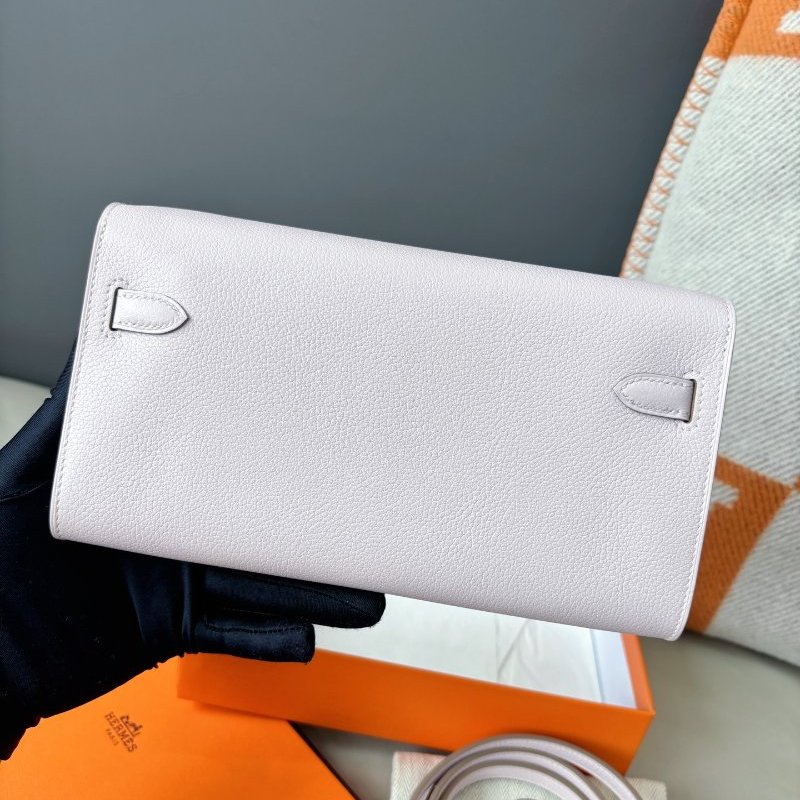 近新品 愛馬仕Hermes Kelly to go Evercolor皮 夢幻紫銀扣-1