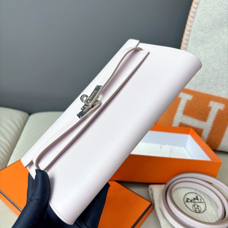 近新品 愛馬仕Hermes Kelly to go Evercolor皮 夢幻紫銀扣-3