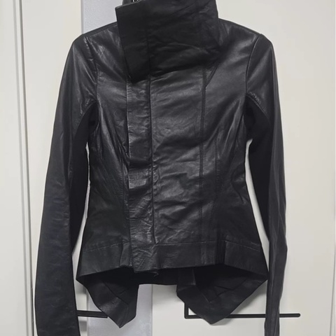 Rick owens Naska 女款立領燕尾羊皮皮衣