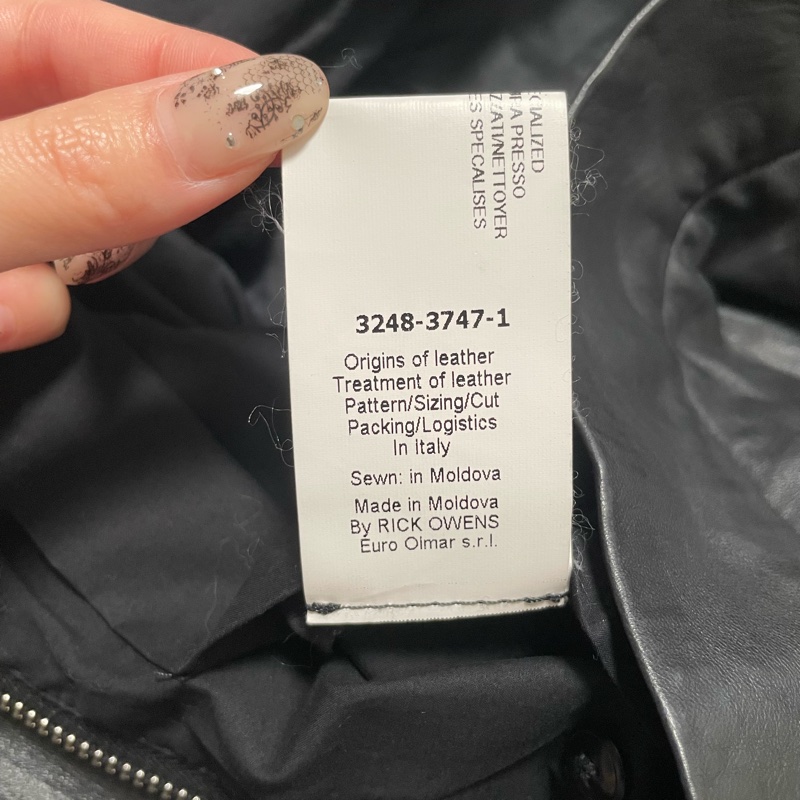 Rick owens Naska 女款立領燕尾羊皮皮衣-2