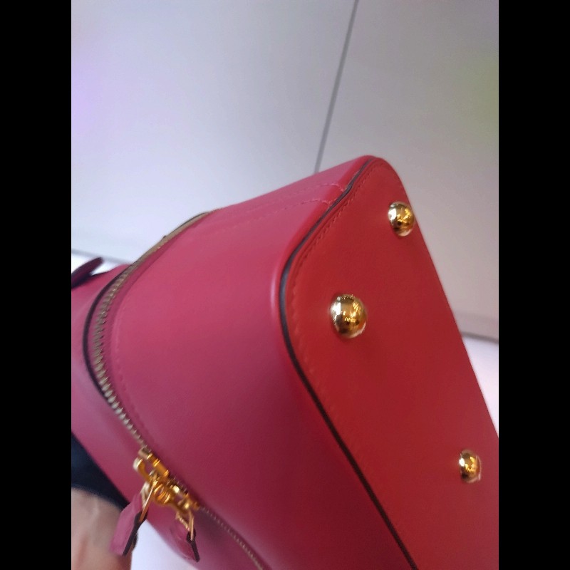 Hermes 金釦石榴紅皮雙層柏麗包 bolide secret-13