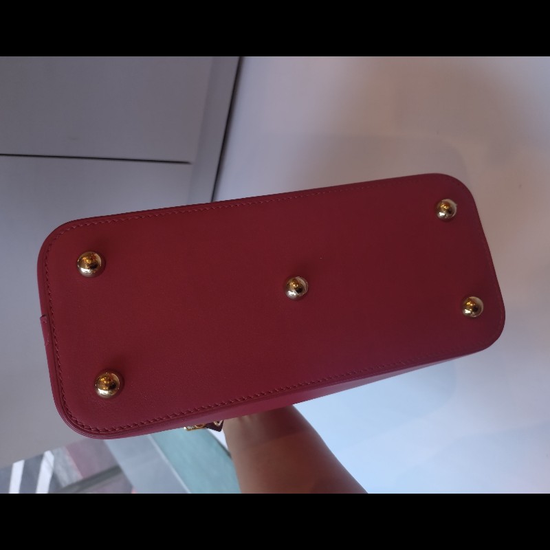 Hermes 金釦石榴紅皮雙層柏麗包 bolide secret-14
