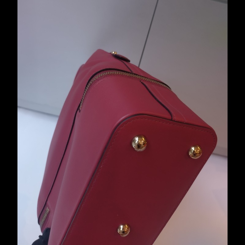 Hermes 金釦石榴紅皮雙層柏麗包 bolide secret-15