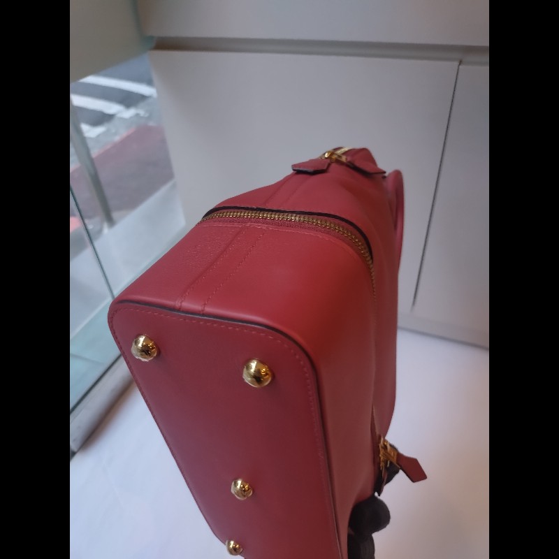 Hermes 金釦石榴紅皮雙層柏麗包 bolide secret-18
