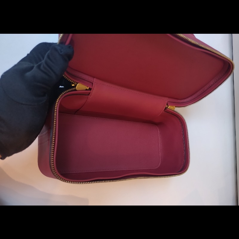 Hermes 金釦石榴紅皮雙層柏麗包 bolide secret-22