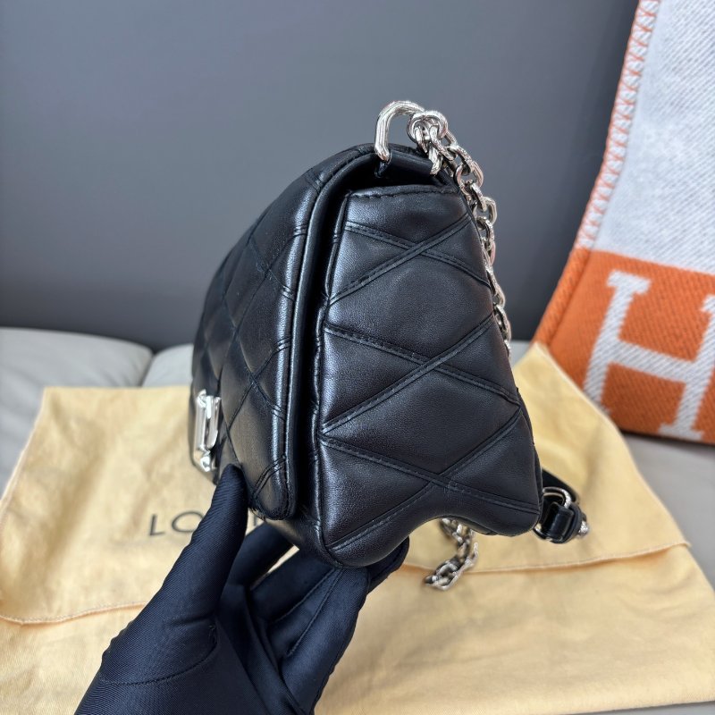 路易威登/Louis Vuitton 菱格紋黑色全皮GO-14鏈條包-2