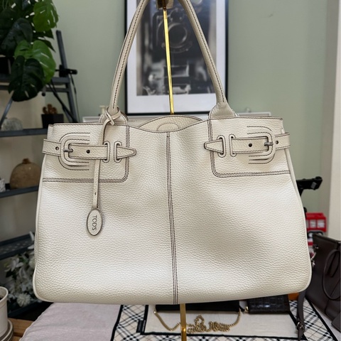 TOD‘S 白色手提包 托特包Mocassino