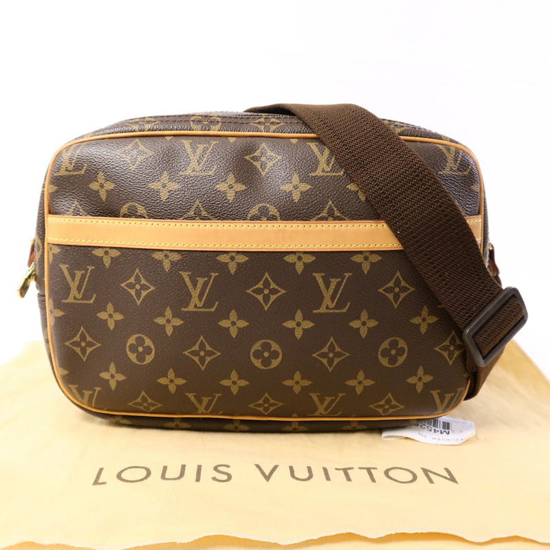 LOUIS VUITTON Monogram Reporter PM肩背袋-10