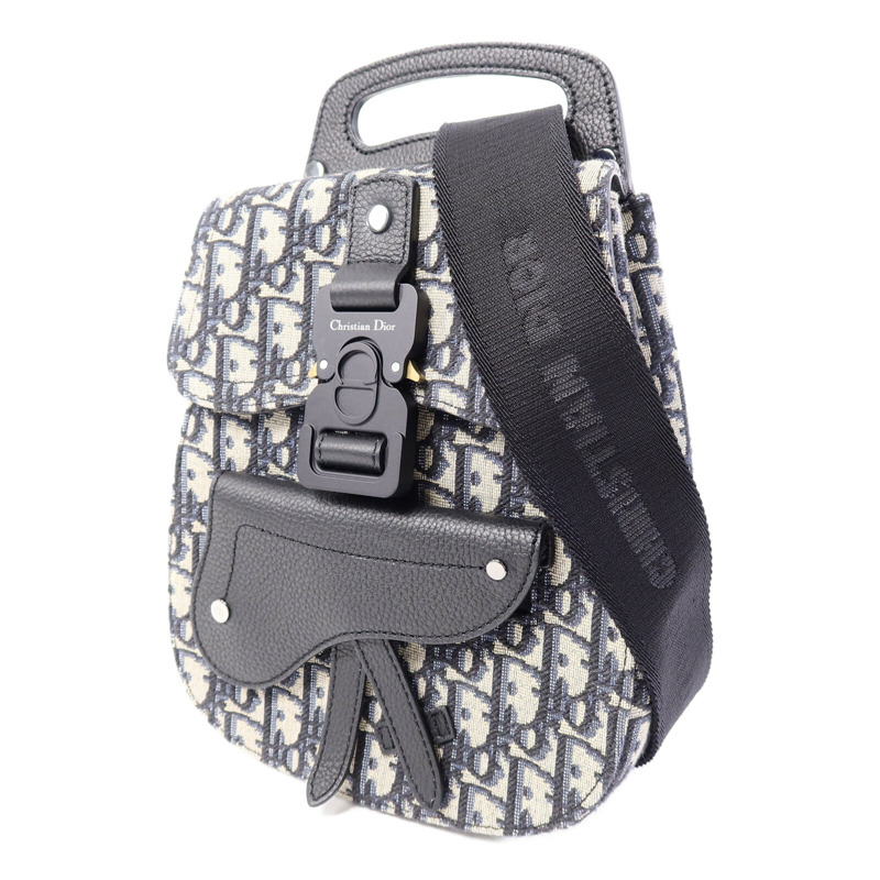 Dior 帆布/牛皮皮革Gallop Sling Bag肩背袋-2